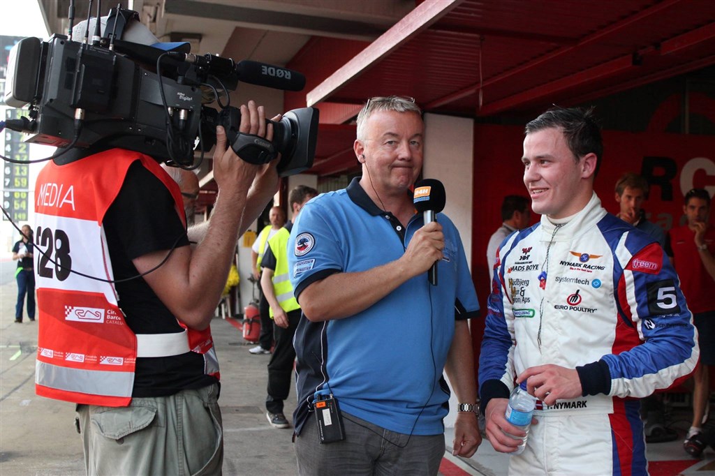 Frederik var hurtig og det krævede et interview.
(Foto: Nymark Racing)